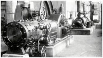 Barbieri compressors lined up in the workshop