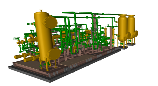 ELYgator hydrogen purification unit — 3D engineering view